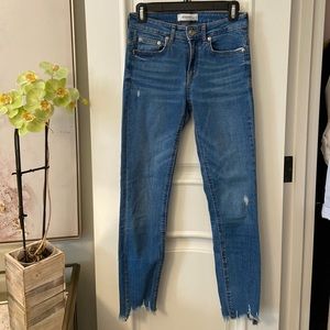 ZARA Woman Low Rise Distressed Jeans